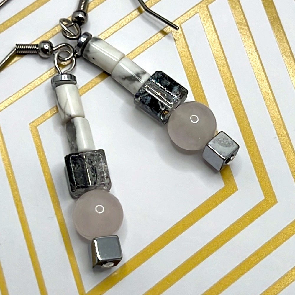 Quad Semi Precious Earrings. - Picture 4 of 4